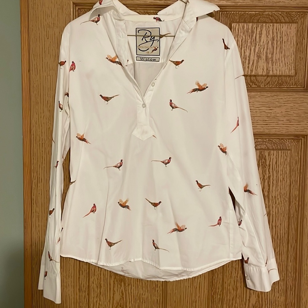 Ladies rydale pheasant print shirt